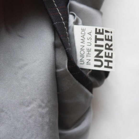 Hart Schaffner‎ 2pc Suit Blazer Jacket 44R Pants 38Wx29L Black Striped E02107 - Picture 13 of 16